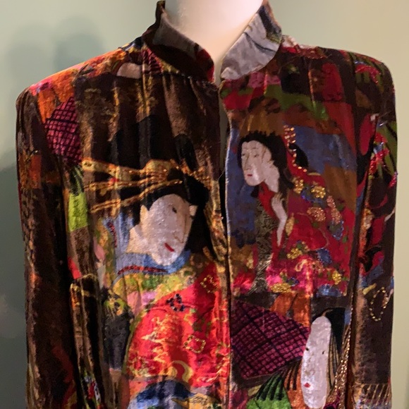 Neiman Marcus Japanese Velour Jacket Women's M - Picture 2 of 10